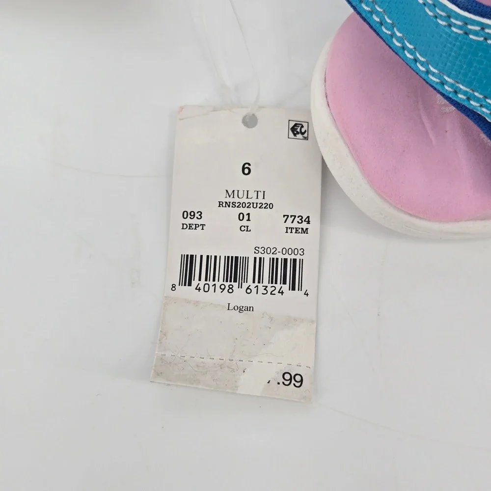 See Kai Run Basics Logan Multi Color Block Sandals Toddler Kids Size 6 NWT